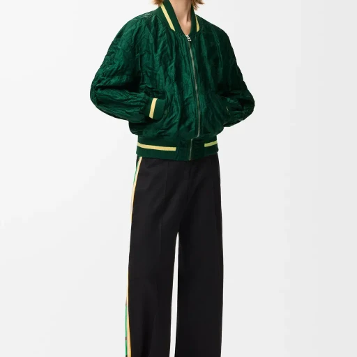 Bomber Jacket In Technical Fabric