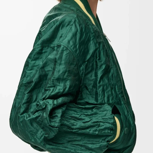 Bomber Jacket In Technical Fabric