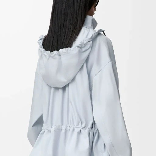 Hooded Jacket In Cotton And Silk