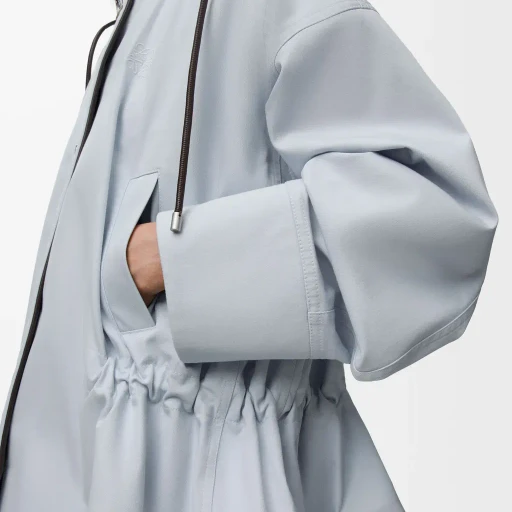 Hooded Jacket In Cotton And Silk