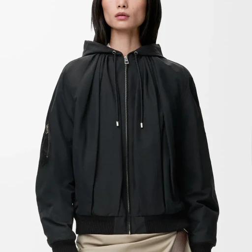 Hooded Jacket In Cotton Blend