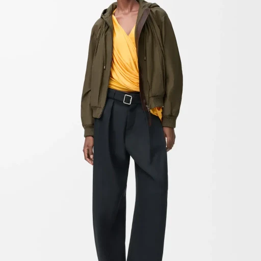 Hooded Jacket In Cotton Blend