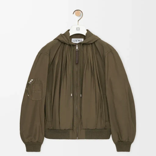 Hooded Jacket In Cotton Blend
