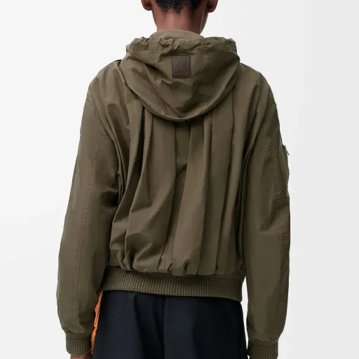 Hooded Jacket In Cotton Blend