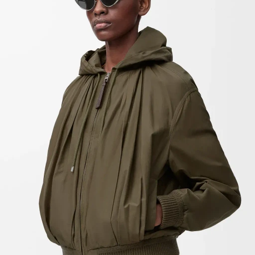 Hooded Jacket In Cotton Blend
