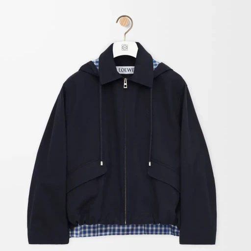 Hooded Parka In Cotton And Silk