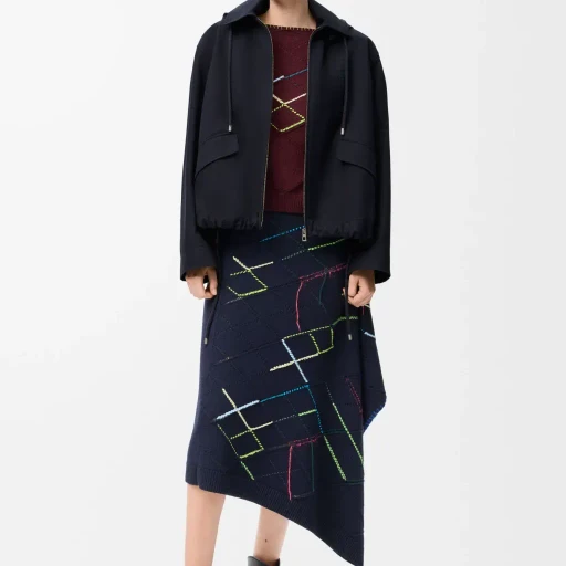 Hooded Parka In Cotton And Silk