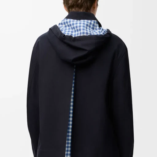 Hooded Parka In Cotton And Silk