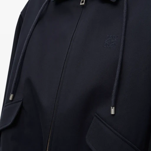 Hooded Parka In Cotton And Silk