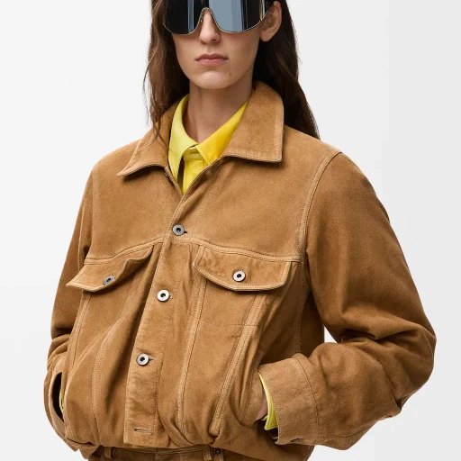 Jacket In Suede Goatskin