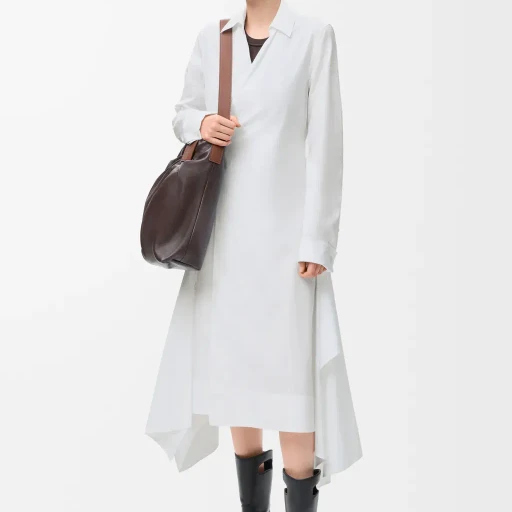 Draped Dress In Cotton