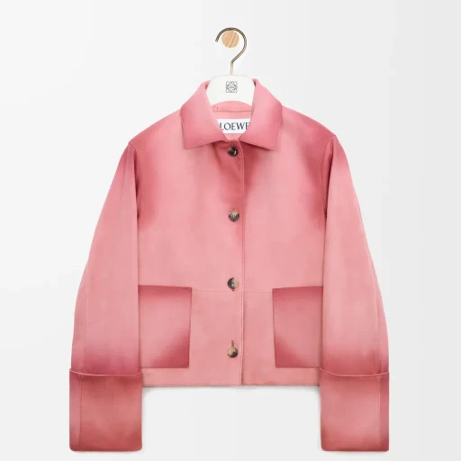 Turn-Up Jacket In Suede Lambskin