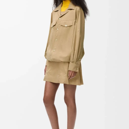Dress In Cotton And Silk