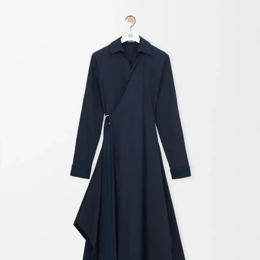 Draped Dress In Cotton