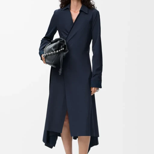 Draped Dress In Cotton
