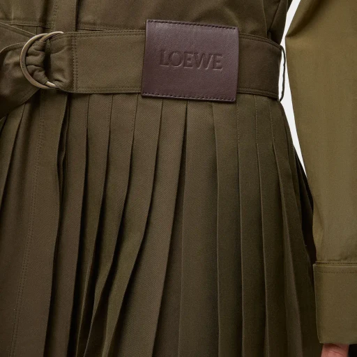 Pleated Dress In Cotton Blend