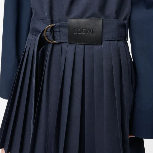 Pleated Dress In Cotton Blend