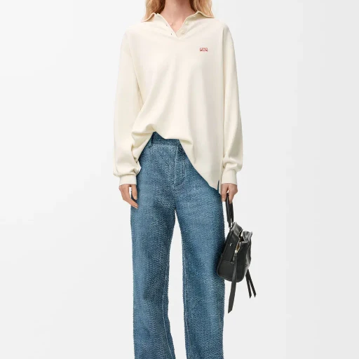 Polo Sweater In Cashmere And Silk Blend