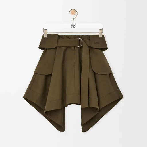 Cargo Skirt In Cotton And Silk