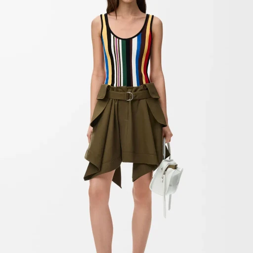 Cargo Skirt In Cotton And Silk