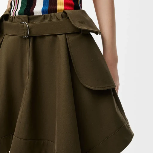 Cargo Skirt In Cotton And Silk