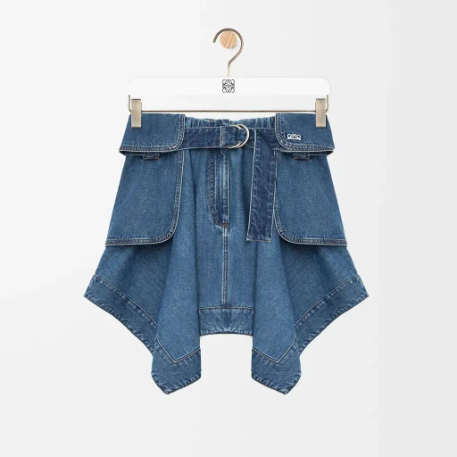 Cargo Skirt In Denim