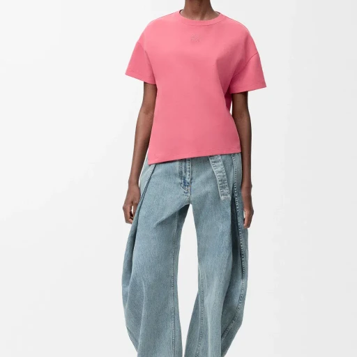 Asymmetric T-Shirt In Cotton Blend