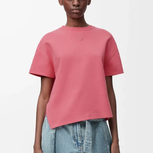 Asymmetric T-Shirt In Cotton Blend