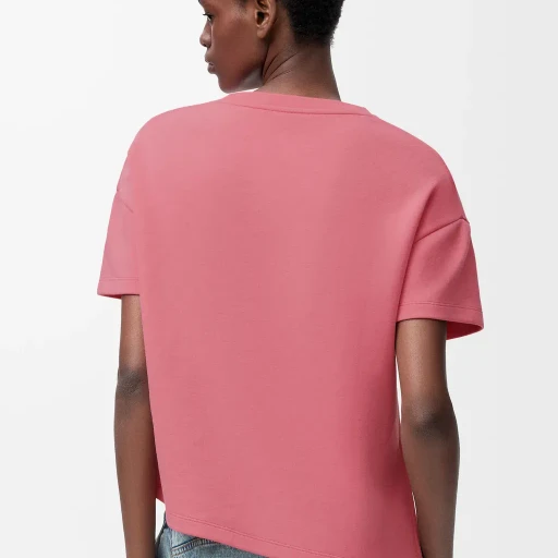 Asymmetric T-Shirt In Cotton Blend