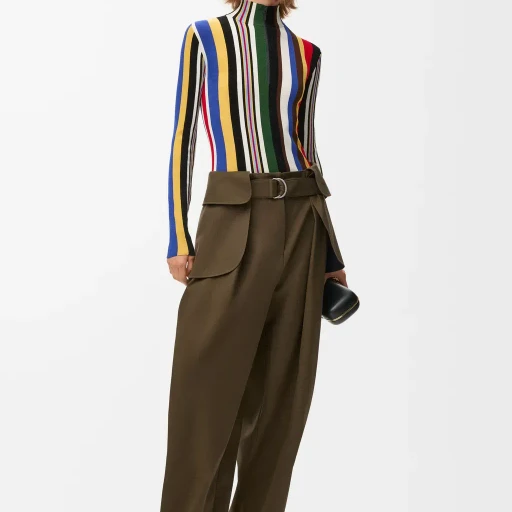 Cargo Trousers In Cotton And Silk