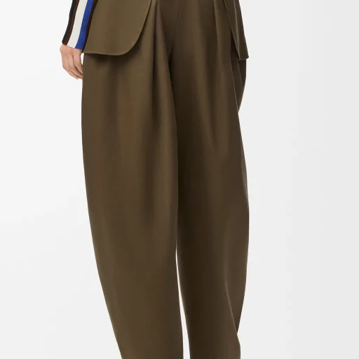 Cargo Trousers In Cotton And Silk