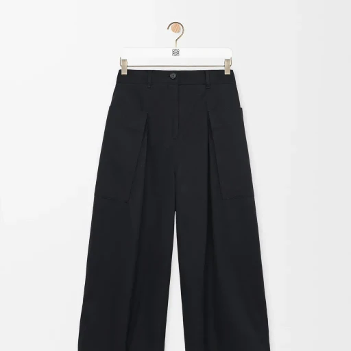 Cropped Trousers In Cotton And Silk