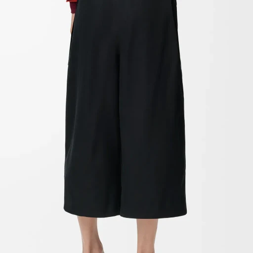 Cropped Trousers In Cotton And Silk