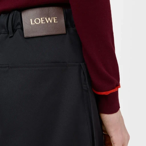 Cropped Trousers In Cotton And Silk