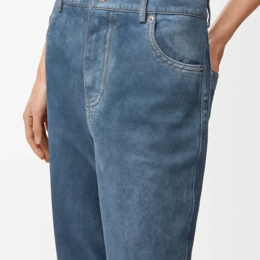 Trousers In Suede Goatskin