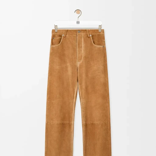 Trousers In Suede Goatskin