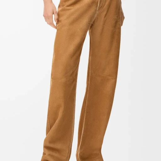 Trousers In Suede Goatskin
