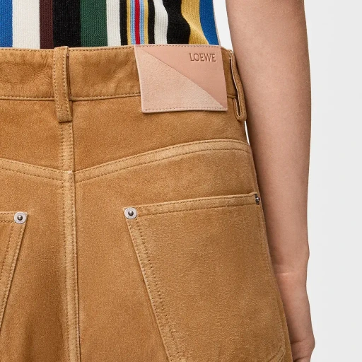 Trousers In Suede Goatskin