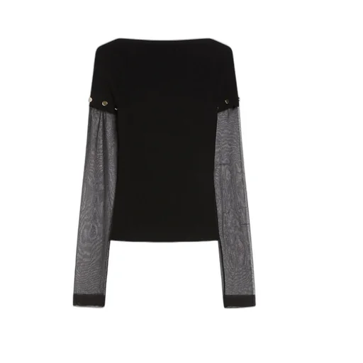 Fitted Jumper In Stretch Viscose