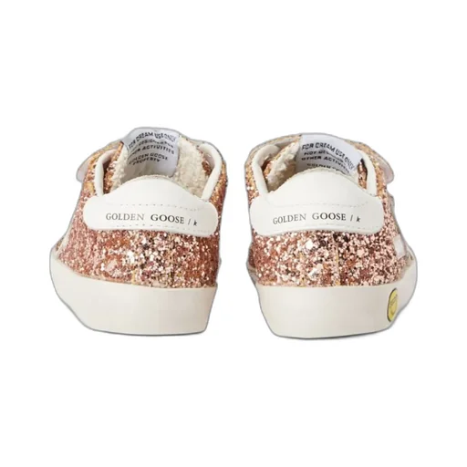 Golden Goose Kids Old School Glittered Lace-Up Sneakers