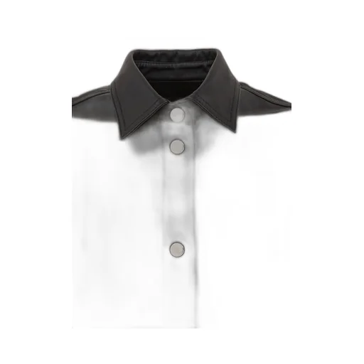The Attico Long-Sleeved Leather Shirt