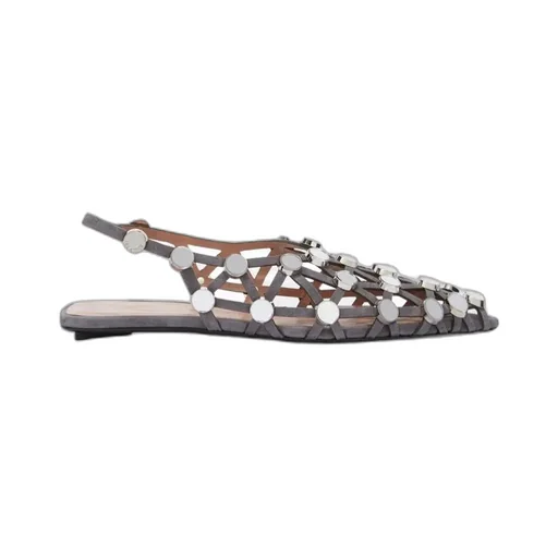 The Attico Grid Ballerina Shoes