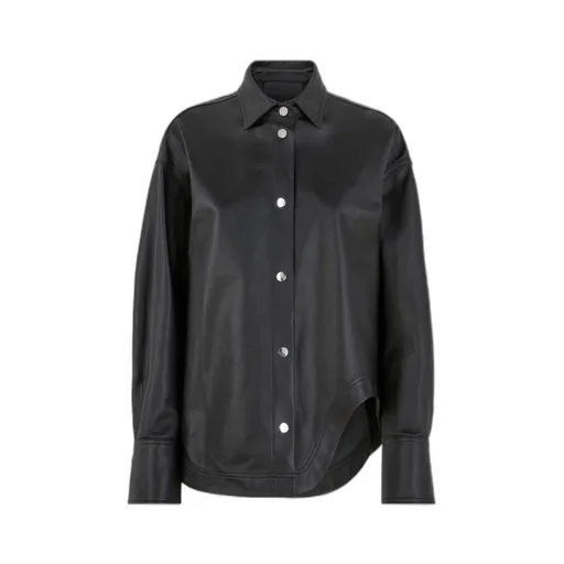 The Attico Long-Sleeved Leather Shirt