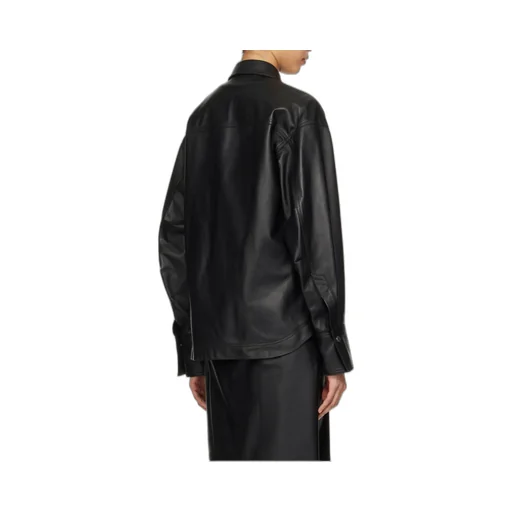 The Attico Long-Sleeved Leather Shirt
