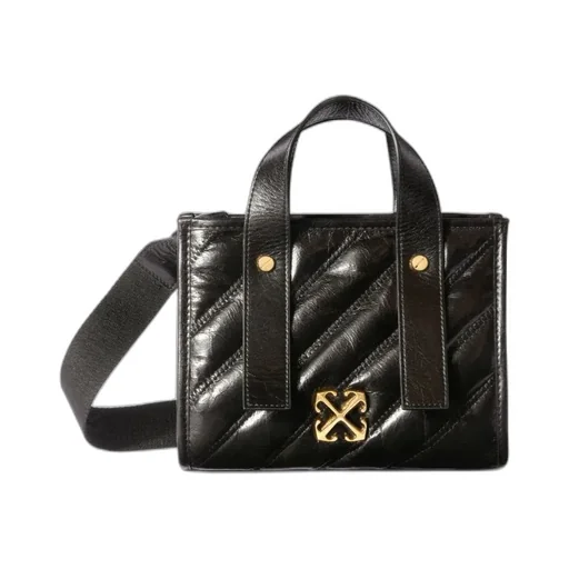 Off-White Quilted Tote Bag