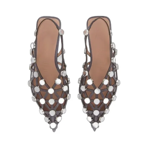 The Attico Grid Ballerina Shoes