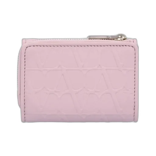 Valentino Vlogo Plaque Zip Detailed Wallet