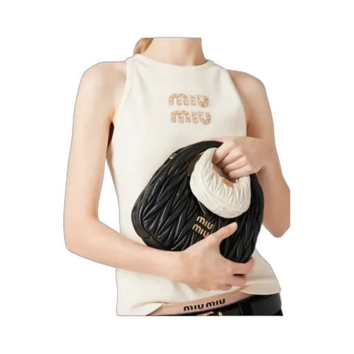 Miu Miu Logo-Embellished Ribbed Sleeveless Top
