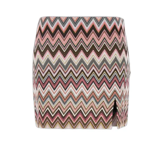 Missoni Zigzag Woven Front Slit Mini Skirt