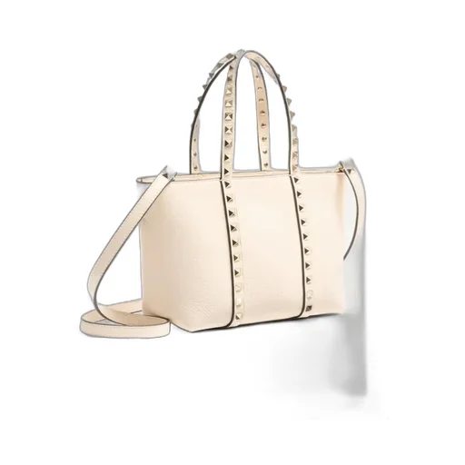 Valentino Garavani Rockstud Small Shopping Bag In Grainy Calfskin